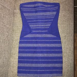 MARCIANO SMALL MINI BLUE BODYCON DRESS